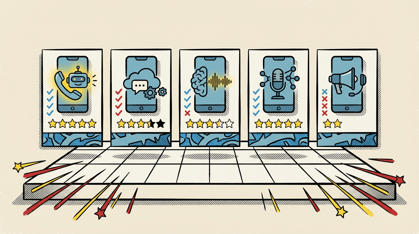 AI Call Assistant Software im Vergleich – Illustration